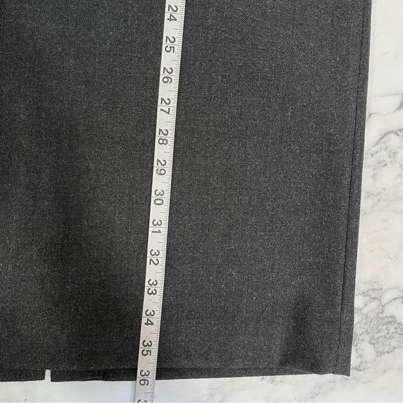 Vintage Pendleton wool midi maxi pencil skirt charcoal gray pockets modest 12 - Picture 7 of 11